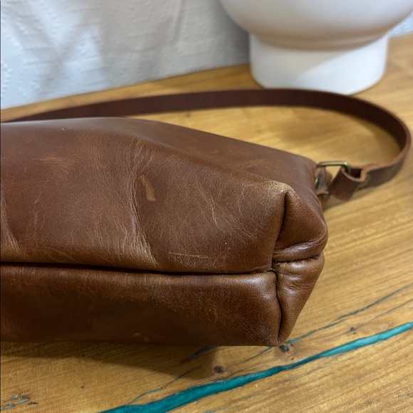 In Blue Handmade Genuine Leather Purse rainbow hearts - Picture 4 of 9